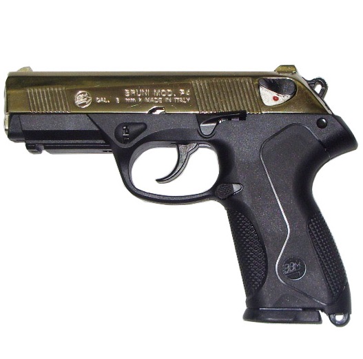 Bruni p4 nickel - pistola a salve calibro 8mm - arma da segnalazione acustica - replica smontabile della beretta px4 cromata.